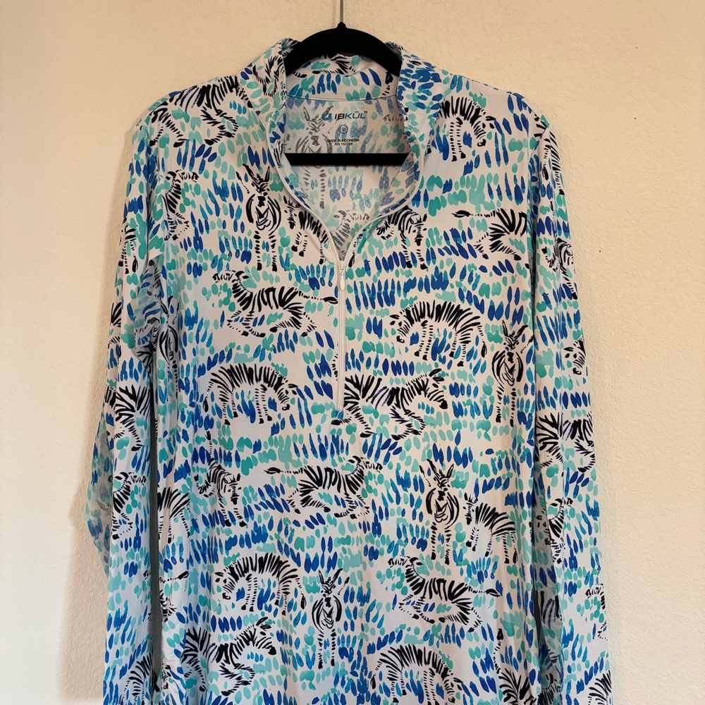 IBKUL Zebra Tunic Long Sleeve Dress - Picture 2 of 8